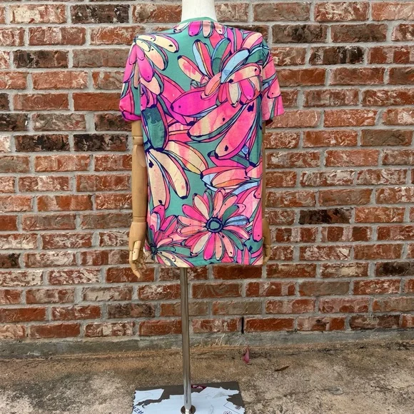 Farm Rio x Adidas colorful neon floral banana logo shirt/ M /Excellent condition - Picture 12 of 15